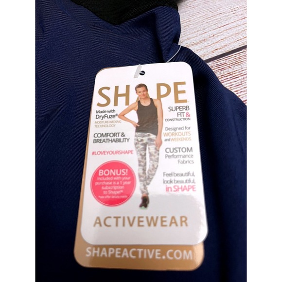 SHAPE Active Playa Capped Sleeve Tshirt Women's Size Small Blue/Black NWT - Picture 5 of 8